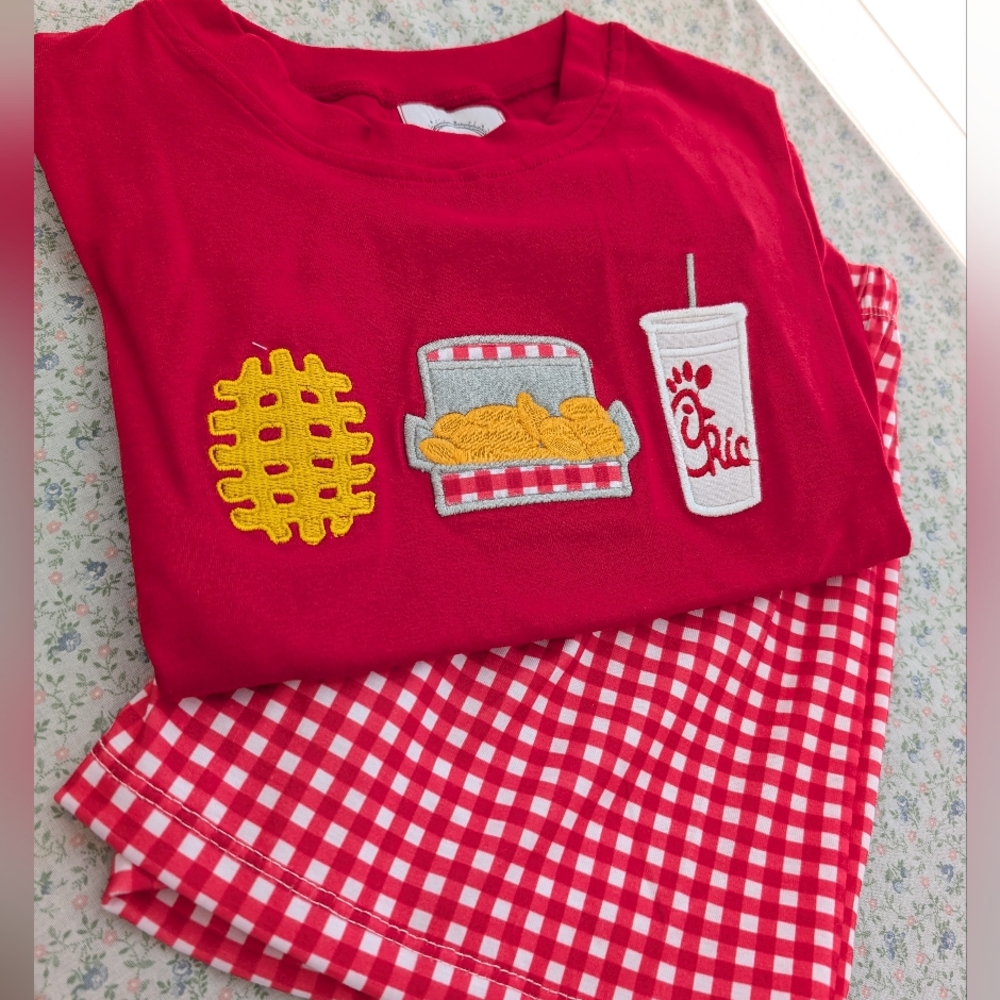 NWT Belles and Britches Chick-Fil-a 2 Piece Outfit 3T
